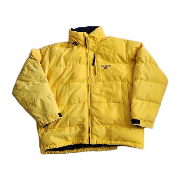 Ralph Lauren Other - Vintage 90s Polo Jeans Ralph Lauren Down Puffer Jacket Yellow XL FLAWS! READ!!!